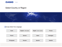 Tablet Screenshot of casio-europe.com